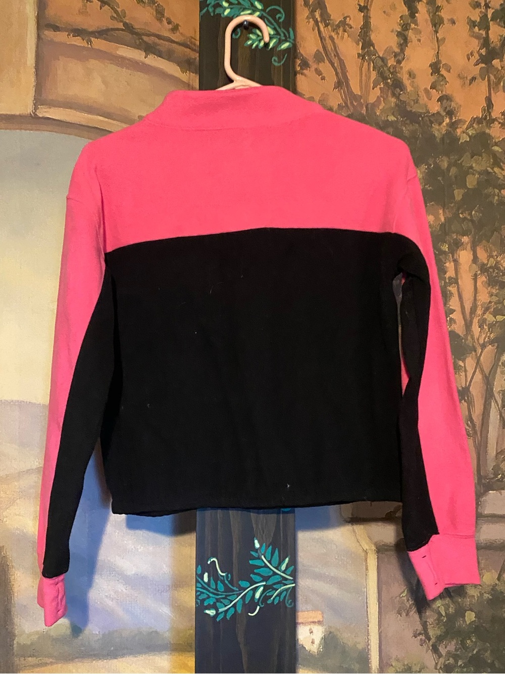 Pink and Black Fleece Sweater - Picture 2 of 4